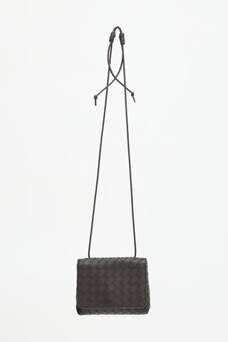 Bottega Veneta Leather Intrecciato Crossbody Bag
