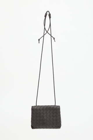 Bottega Veneta Leather Intrecciato Crossbody Bag