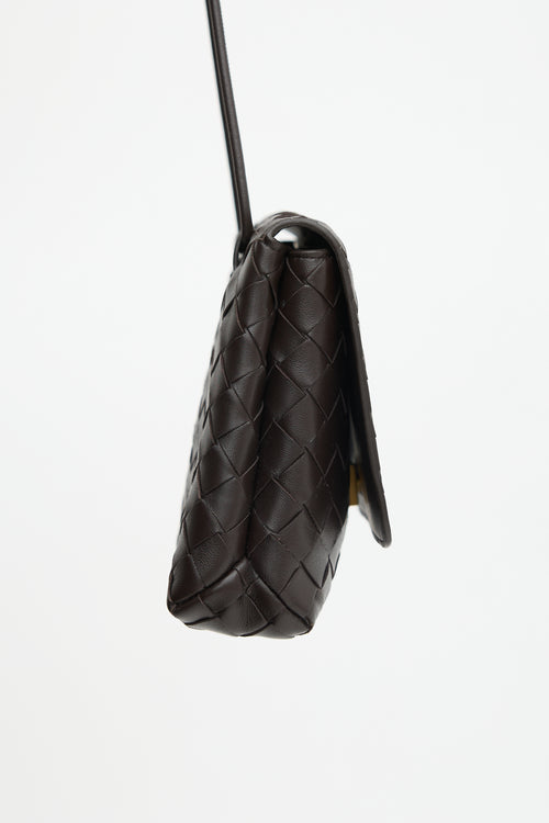 Bottega Veneta Leather Intrecciato Crossbody Bag