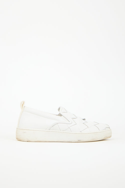 Bottega Veneta Leather Intrecciato Dodger Sneaker