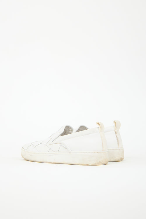 Bottega Veneta Leather Intrecciato Dodger Sneaker