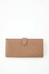 Bottega Veneta Leather Intrecciato Long Wallet