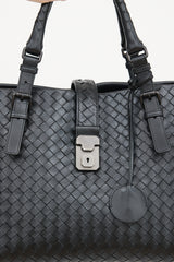 Bottega Veneta Leather Intrecciato Medium Roma Bag