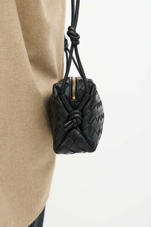 Bottega Veneta Leather Intrecciato Mini Camera Loop Bag