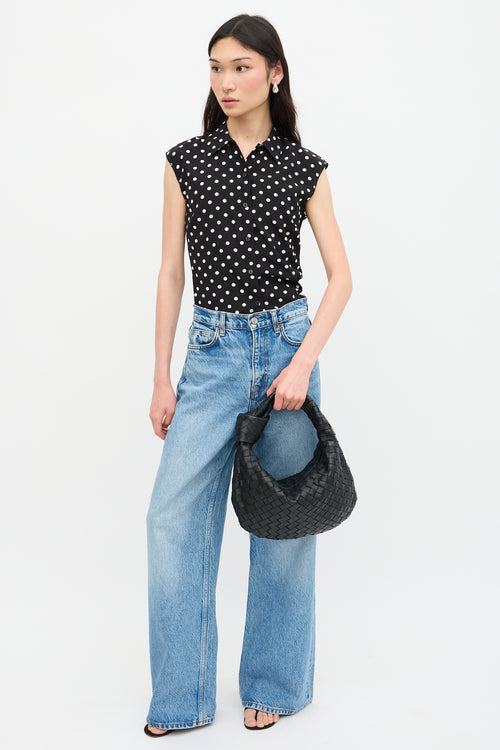 Bottega Veneta Leather Intrecciato Teen Jodie Handbag