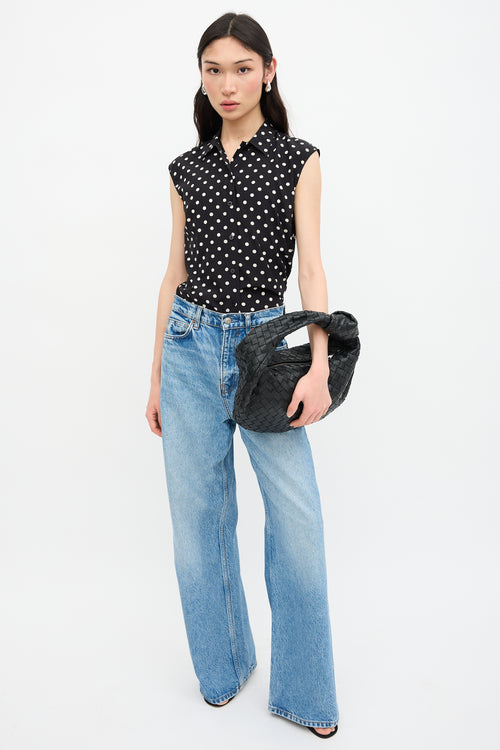 Bottega Veneta Leather Intrecciato Teen Jodie Handbag