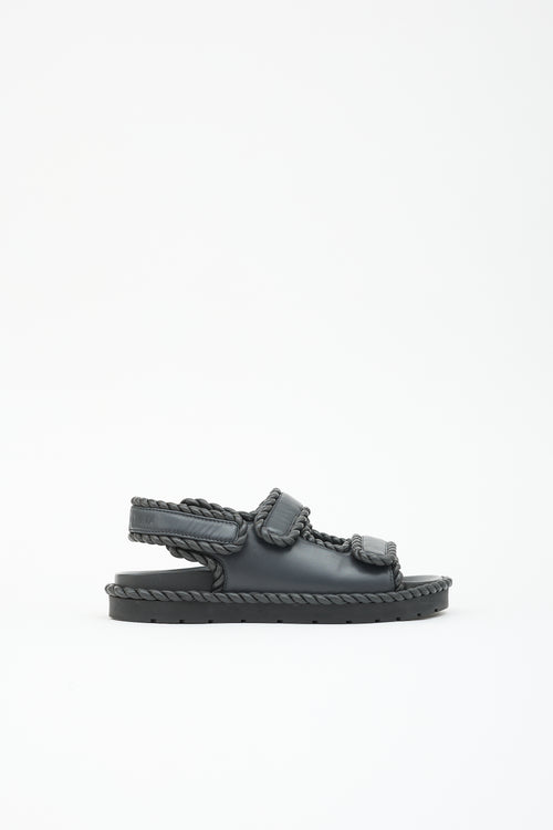 Bottega Veneta Leather Jack Sandal