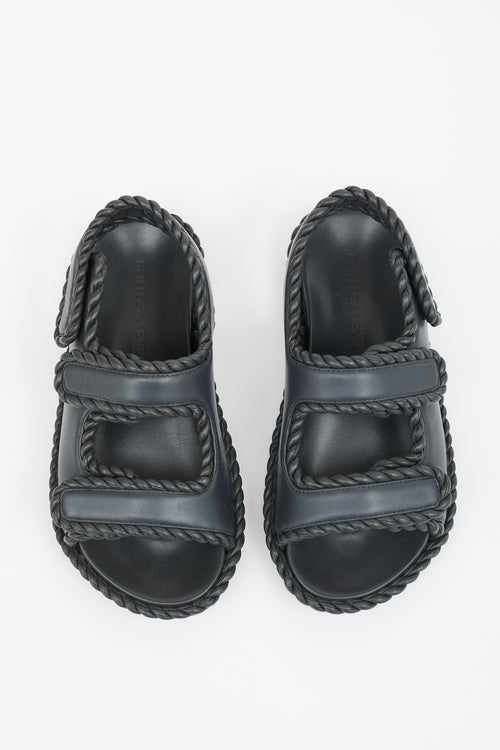 Bottega Veneta Leather Jack Sandal