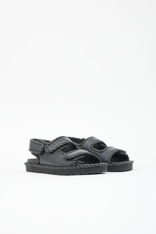 Bottega Veneta Leather Jack Sandal
