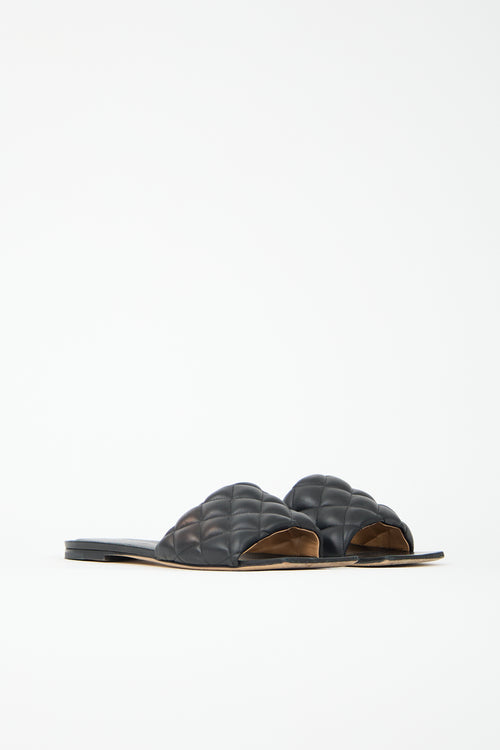 Bottega Veneta Leather Padded Flat Sandal