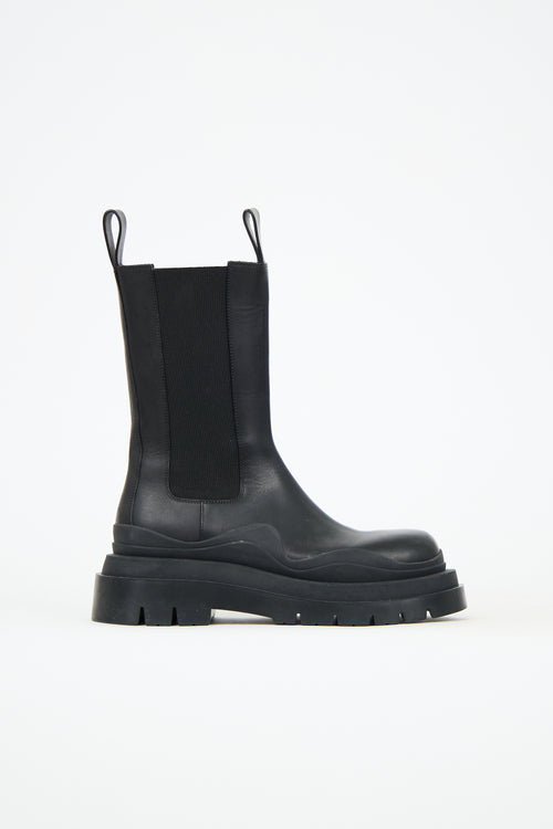 Bottega Veneta Leather Tire Chelsea Boot