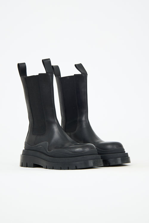 Bottega Veneta Leather Tire Chelsea Boot