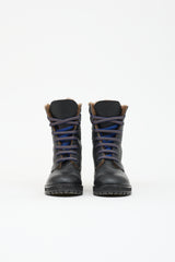 Bottega Veneta Leather & Shearling Combat Boot