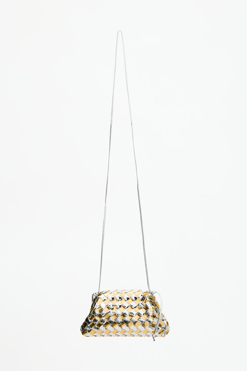 Bottega Veneta Metallic Patent Mini Pouch Bag