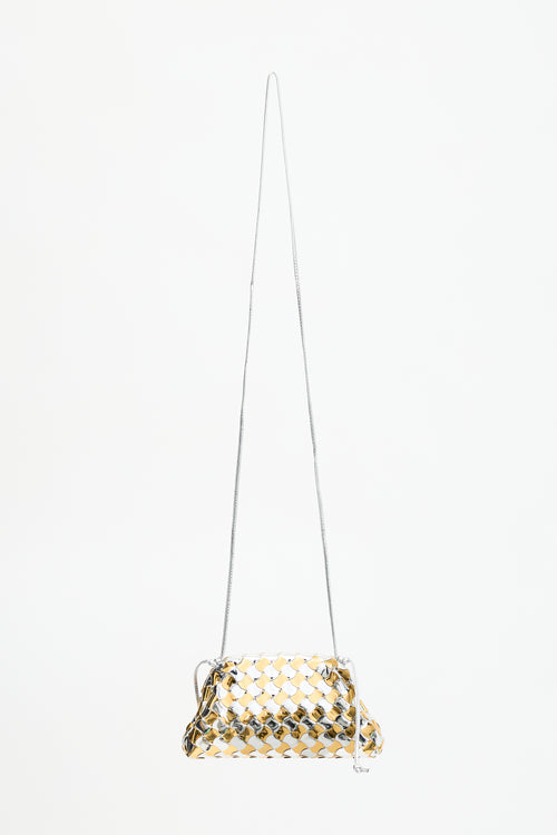 Bottega Veneta Metallic Patent Mini Pouch Bag