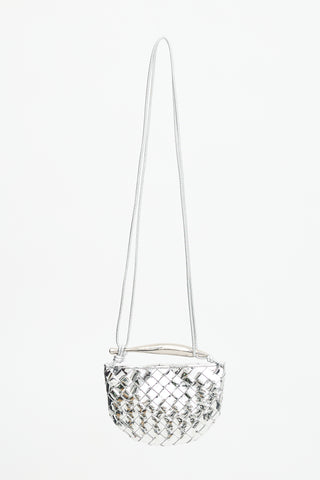 Bottega Veneta Metallic Patent Mini Sardine Bag