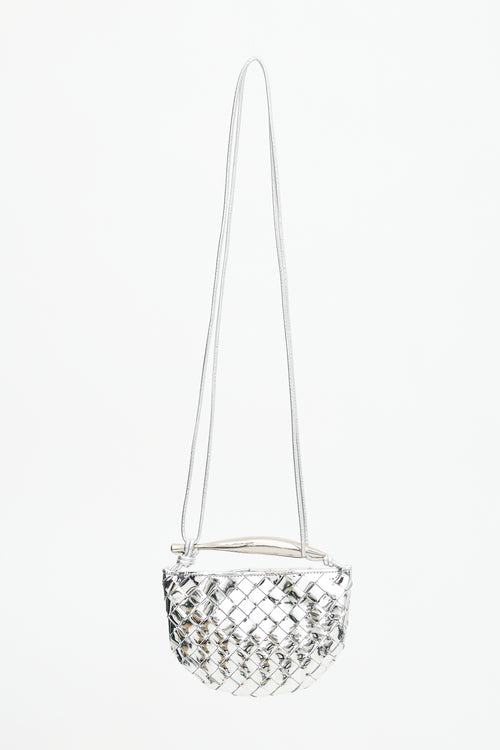 Bottega Veneta Metallic Patent Mini Sardine Bag