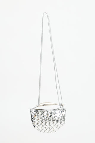 Bottega Veneta Metallic Patent Mini Sardine Bag