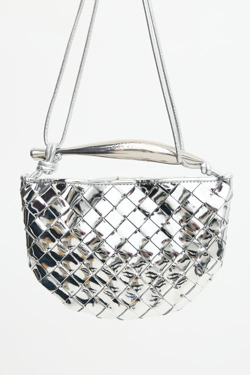 Bottega Veneta Metallic Patent Mini Sardine Bag