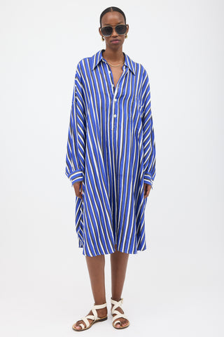 Bottega Veneta Oversized Striped Shirt Dress