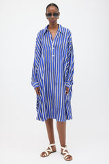 Bottega Veneta Oversized Striped Shirt Dress