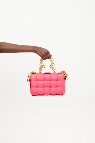 Padded Leather Chain Cassette Bag