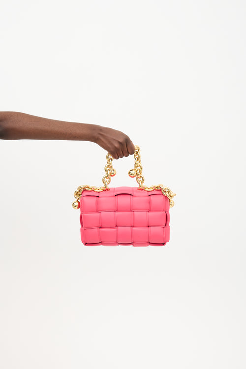 Padded Leather Chain Cassette Bag