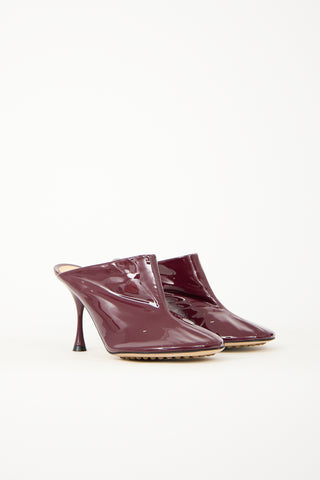 Patent Dot Sock Mule