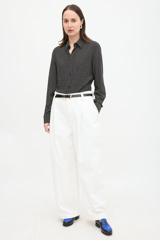Bottega Veneta Pleated Wide Leg Jeans