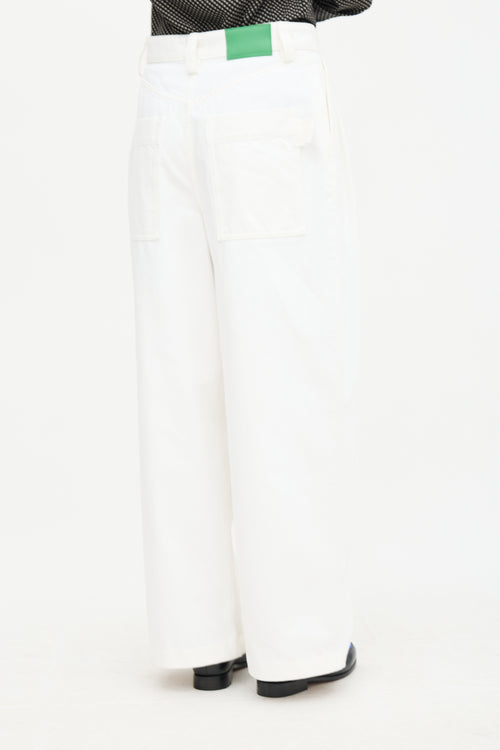 Bottega Veneta Pleated Wide Leg Jeans