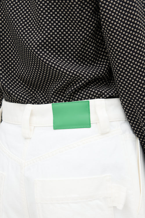 Bottega Veneta Pleated Wide Leg Jeans