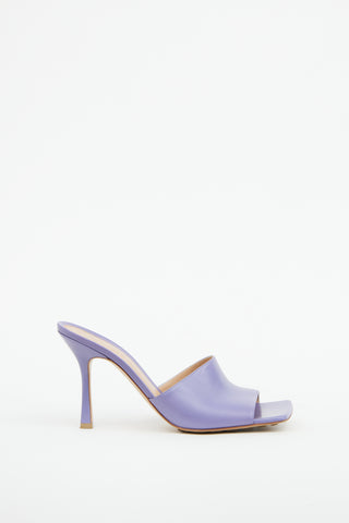 Bottega Veneta Purple Leather Stretch Mule