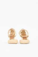 Bottega Veneta Raffia Espadrille Wedge Sandal
