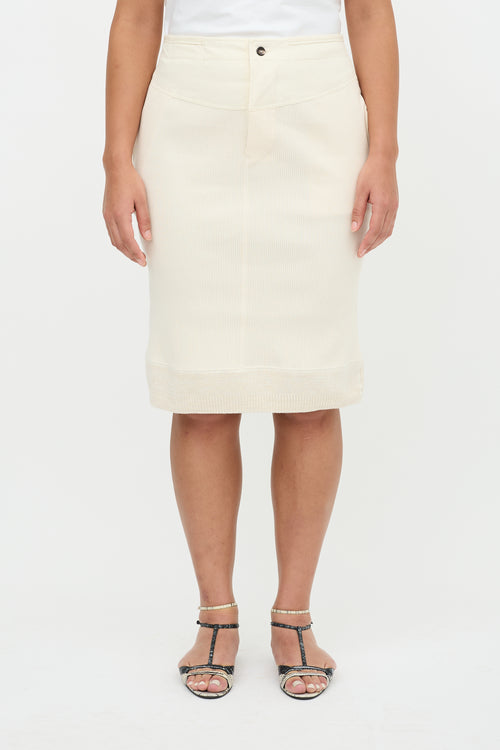 Bottega Veneta Rib Knit Midi Skirt