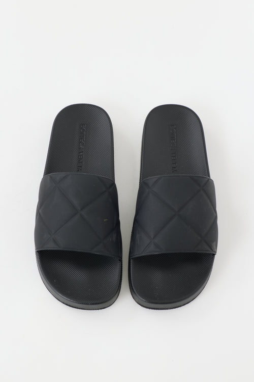Bottega Veneta Rubber Intrecciato Slide