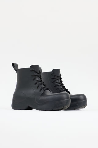 Bottega Veneta Rubber Lace Up Puddle Boot