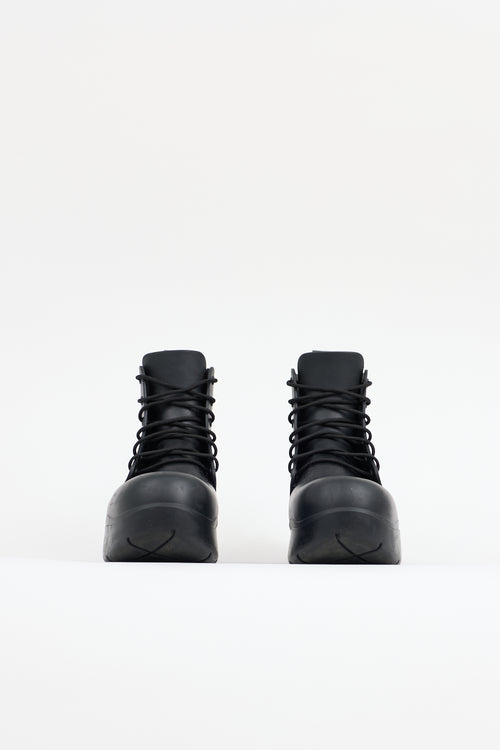 Bottega Veneta Rubber Lace Up Puddle Boot
