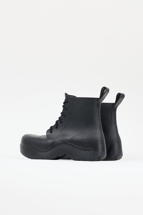 Bottega Veneta Rubber Lace Up Puddle Boot