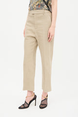 Bottega Veneta SS 2021 Linen High Waist Trouser
