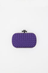 Bottega Veneta Satin Intrecciato Knot Clutch