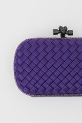 Bottega Veneta Satin Intrecciato Knot Clutch