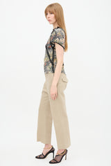 Bottega Veneta Scribble Floral Embellished Top
