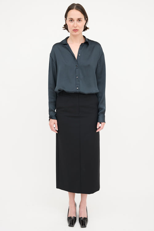 Bottega Veneta Silk Layered Placket Shirt