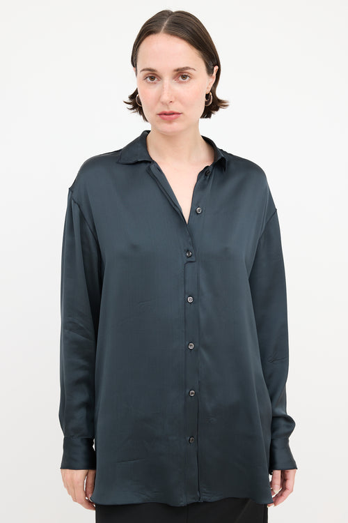 Bottega Veneta Silk Layered Placket Shirt