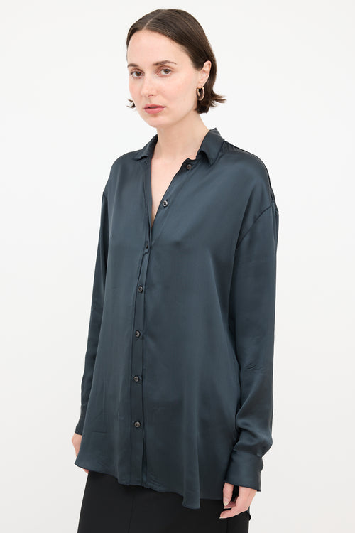 Bottega Veneta Silk Layered Placket Shirt