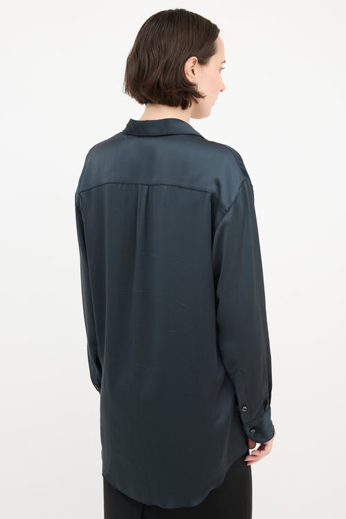Bottega Veneta Silk Layered Placket Shirt
