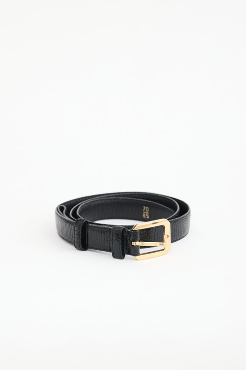 Bottega Veneta Textured Leather Square Buckle Belt