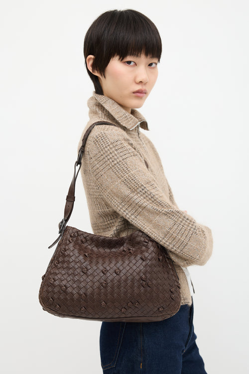 Bottega Veneta Vintage Leather Intrecciato Shoulder Bag