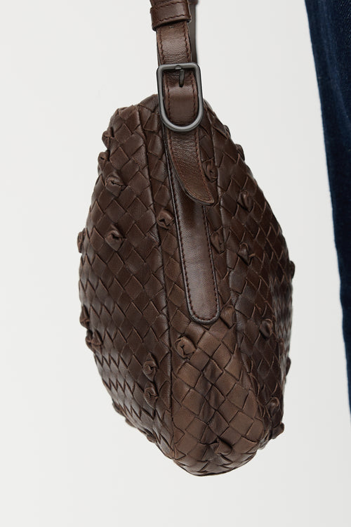 Bottega Veneta Vintage Leather Intrecciato Shoulder Bag