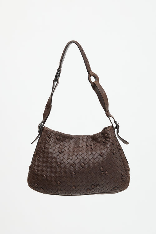 Bottega Veneta Vintage Leather Intrecciato Shoulder Bag